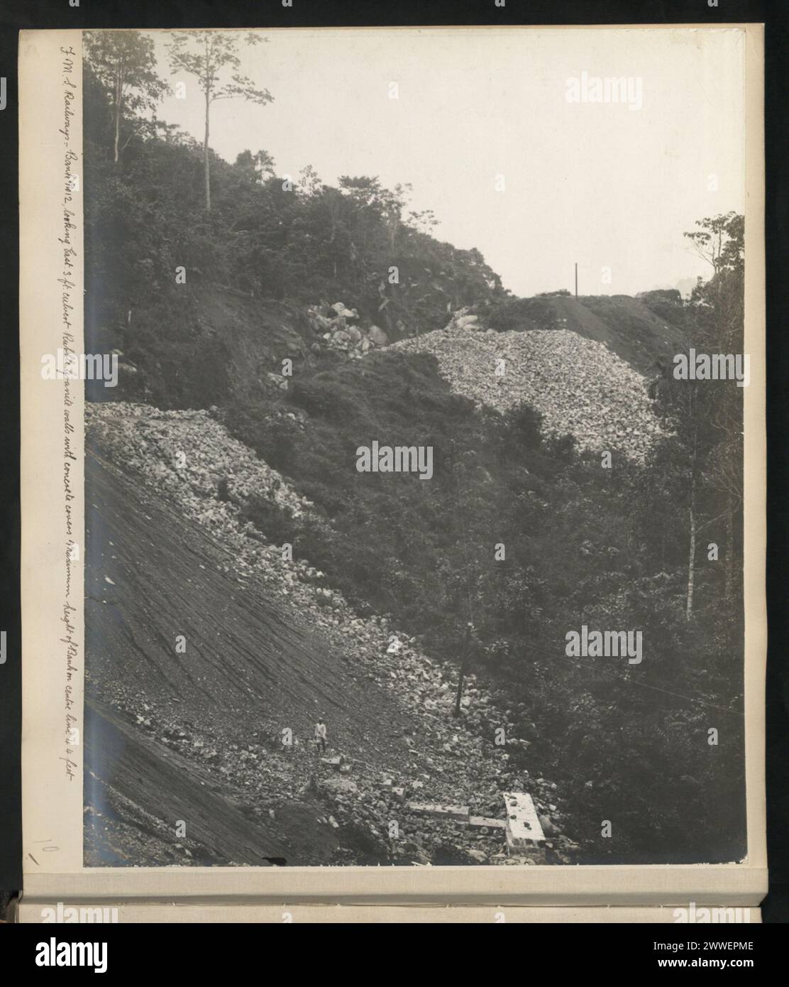 Description F.M.S. Railways Bank No12, looking East 3ft. culvert