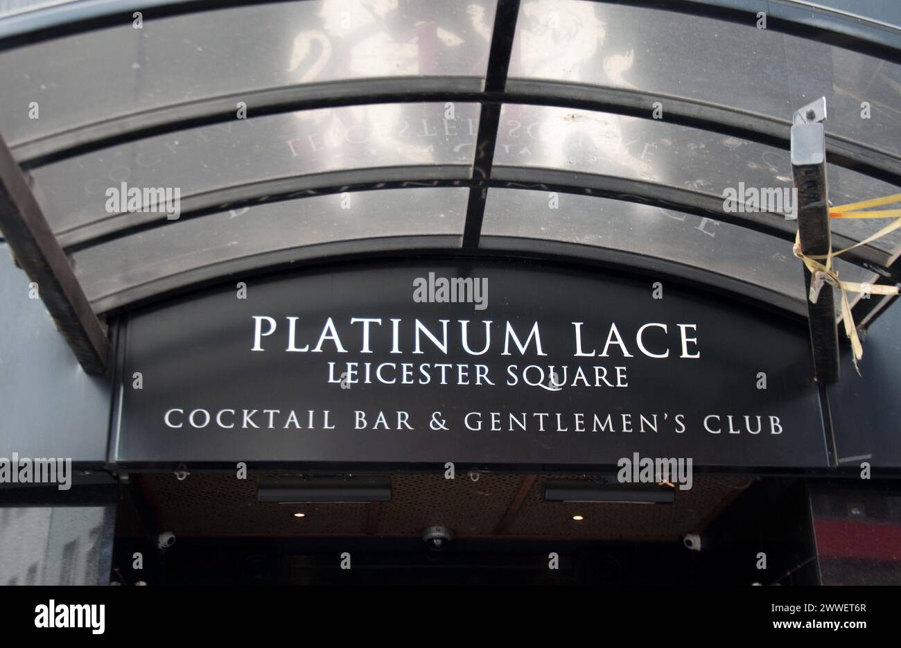 Platinum Lace, Cocktail Bar and Gentleman's Club, Leicester Square, City of Westminster, London, UK Stock Photo