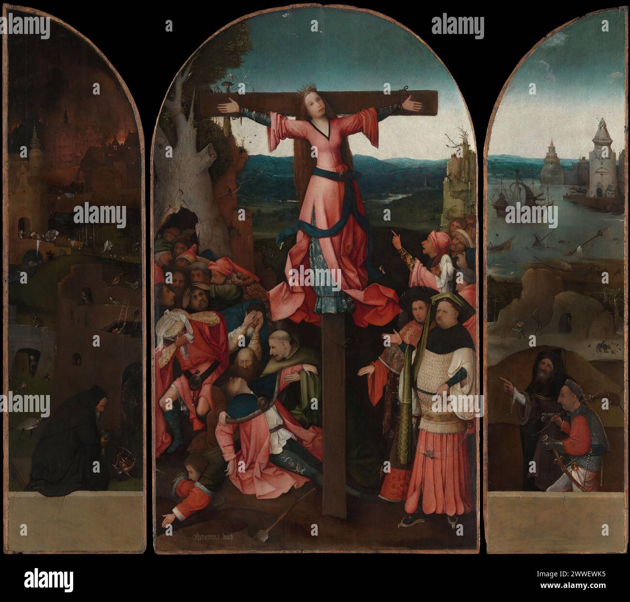 Saint Wilgefortis Triptych Hieronymus Bosch Stock Photo