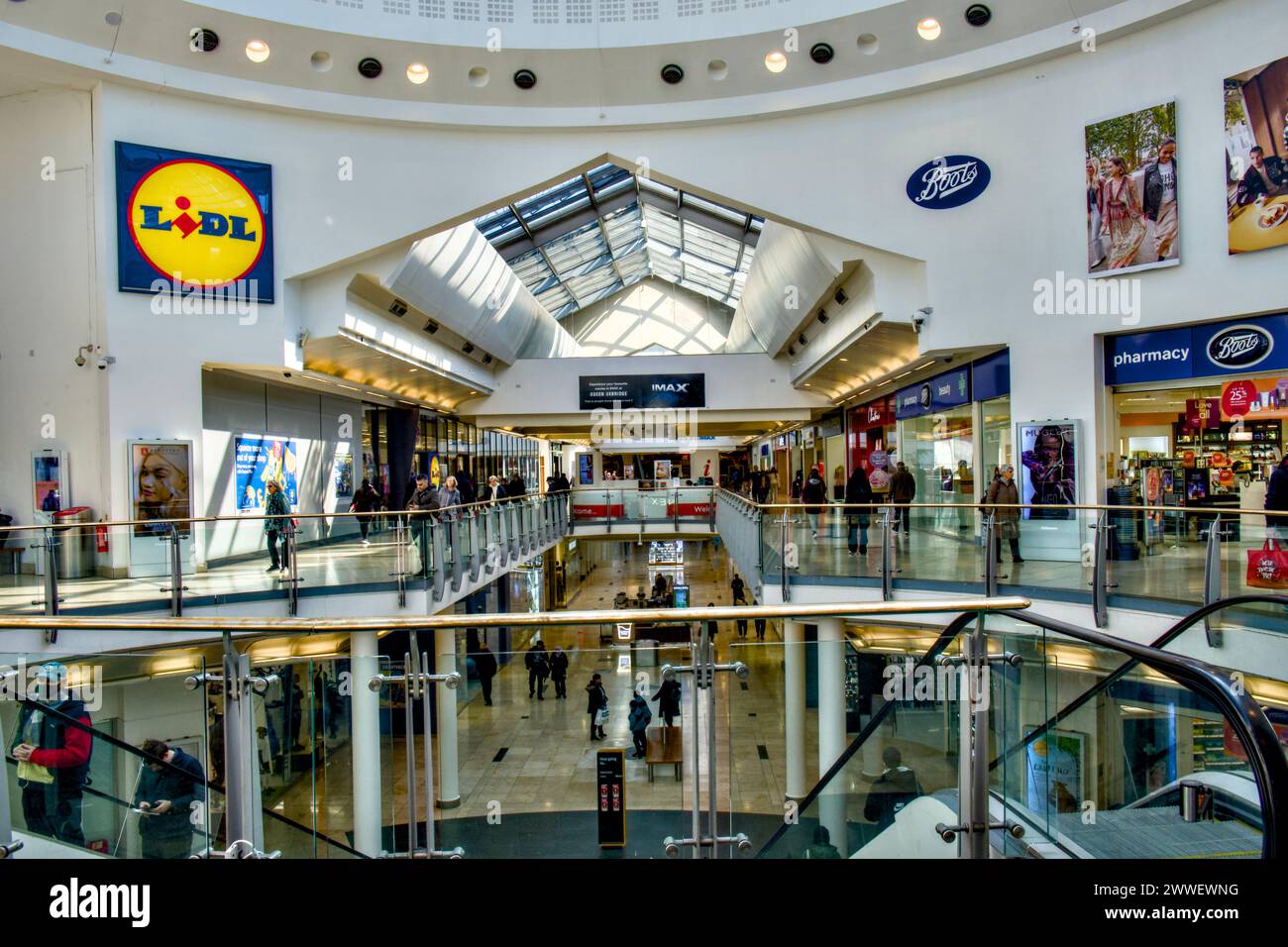 The Chimes Shopping Centre, High Street, Uxbridge, Borough of Hillingdon, London, England, Uk Stock Photo