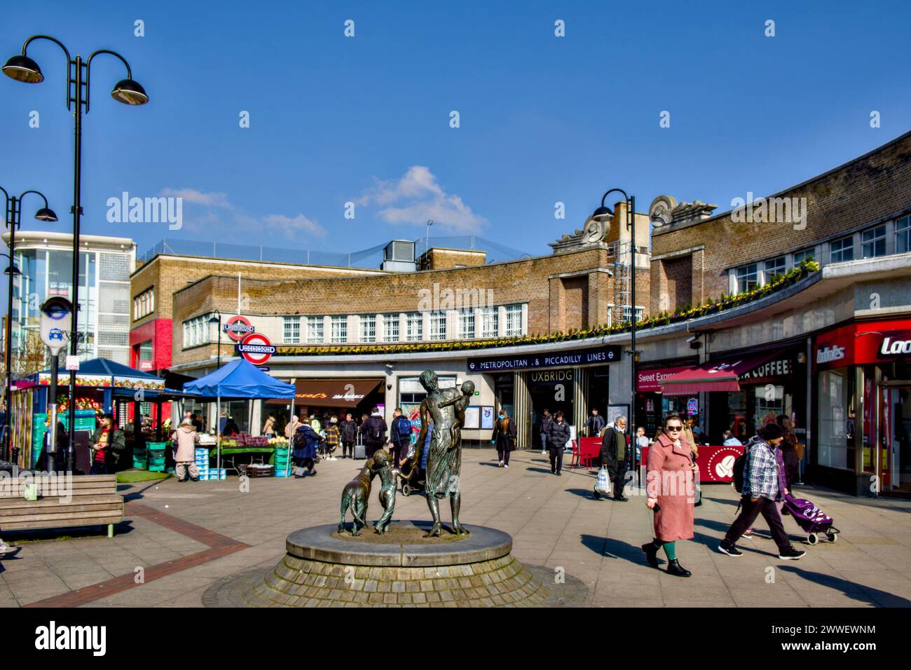 Uxbridge Underground Station, High Street, Uxbridge, Borough of Hillingdon, London, England, Uk Stock Photo