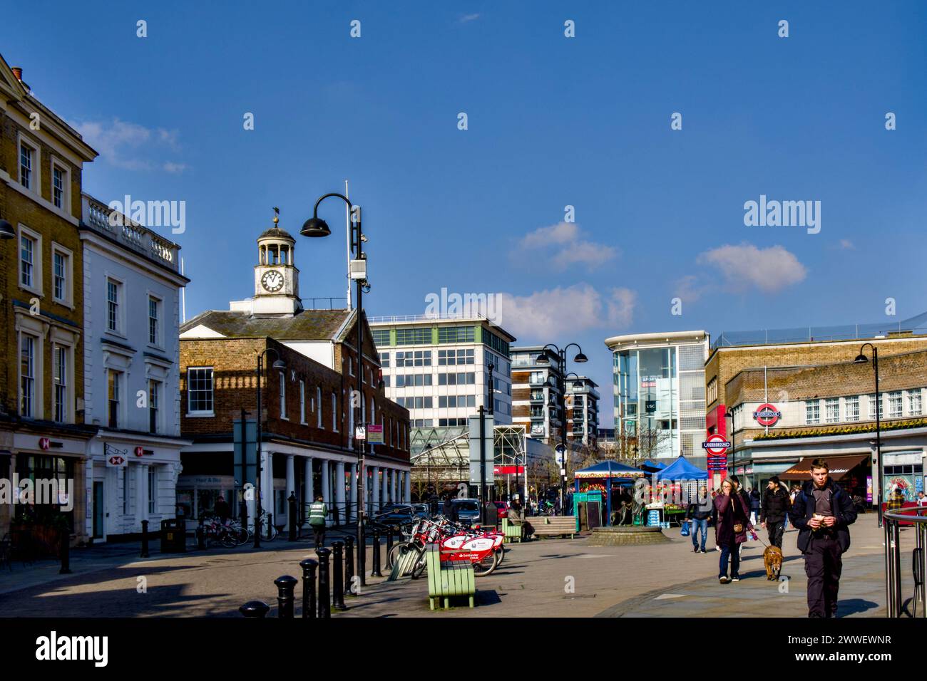 Uxbridge High Street, Borough of Hillingdon, London. England, UK Stock Photo