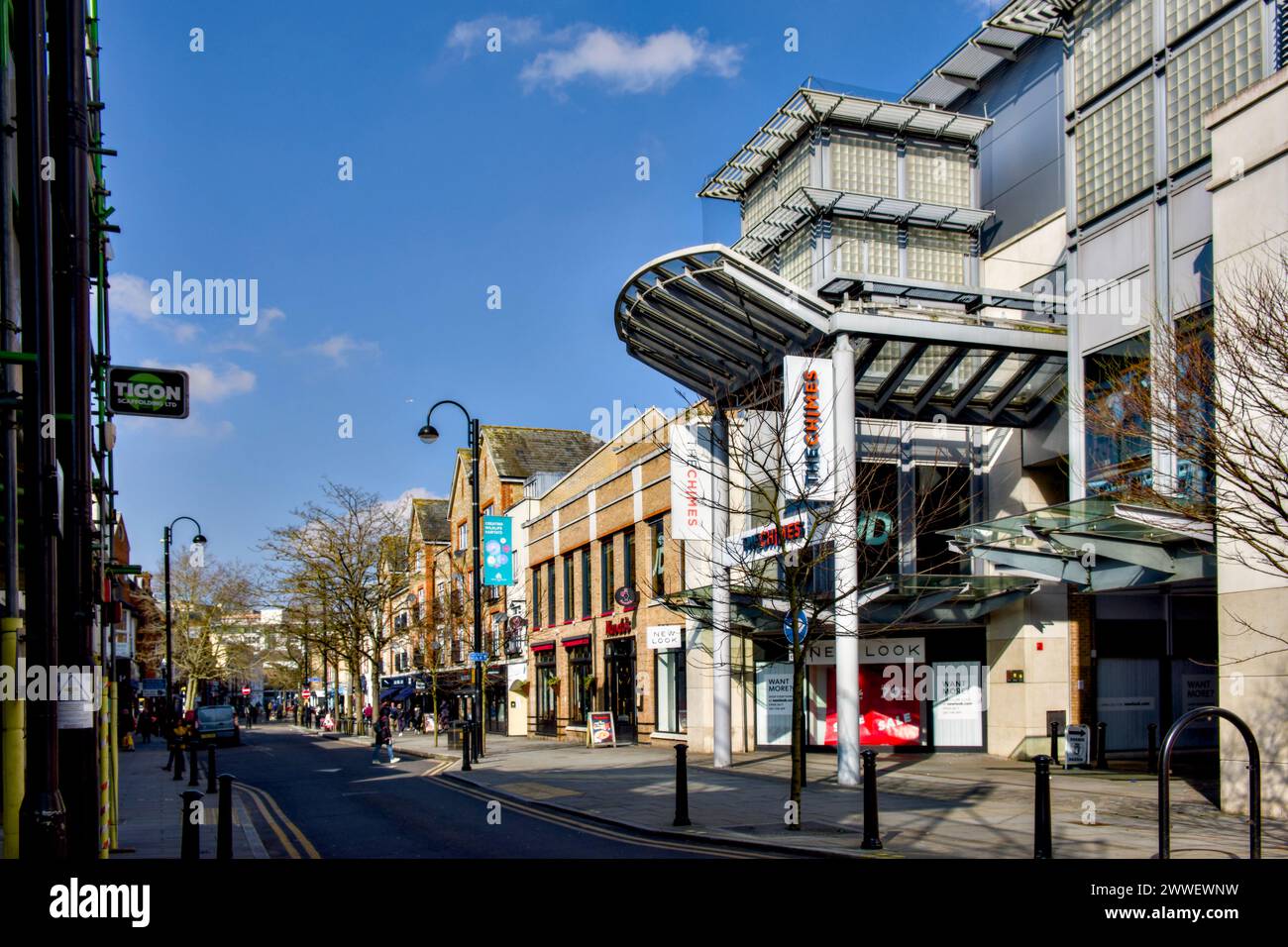 The Chimes Shopping Centre, High Street, Uxbridge, Borough of Hillingdon, London, England, UK Stock Photo