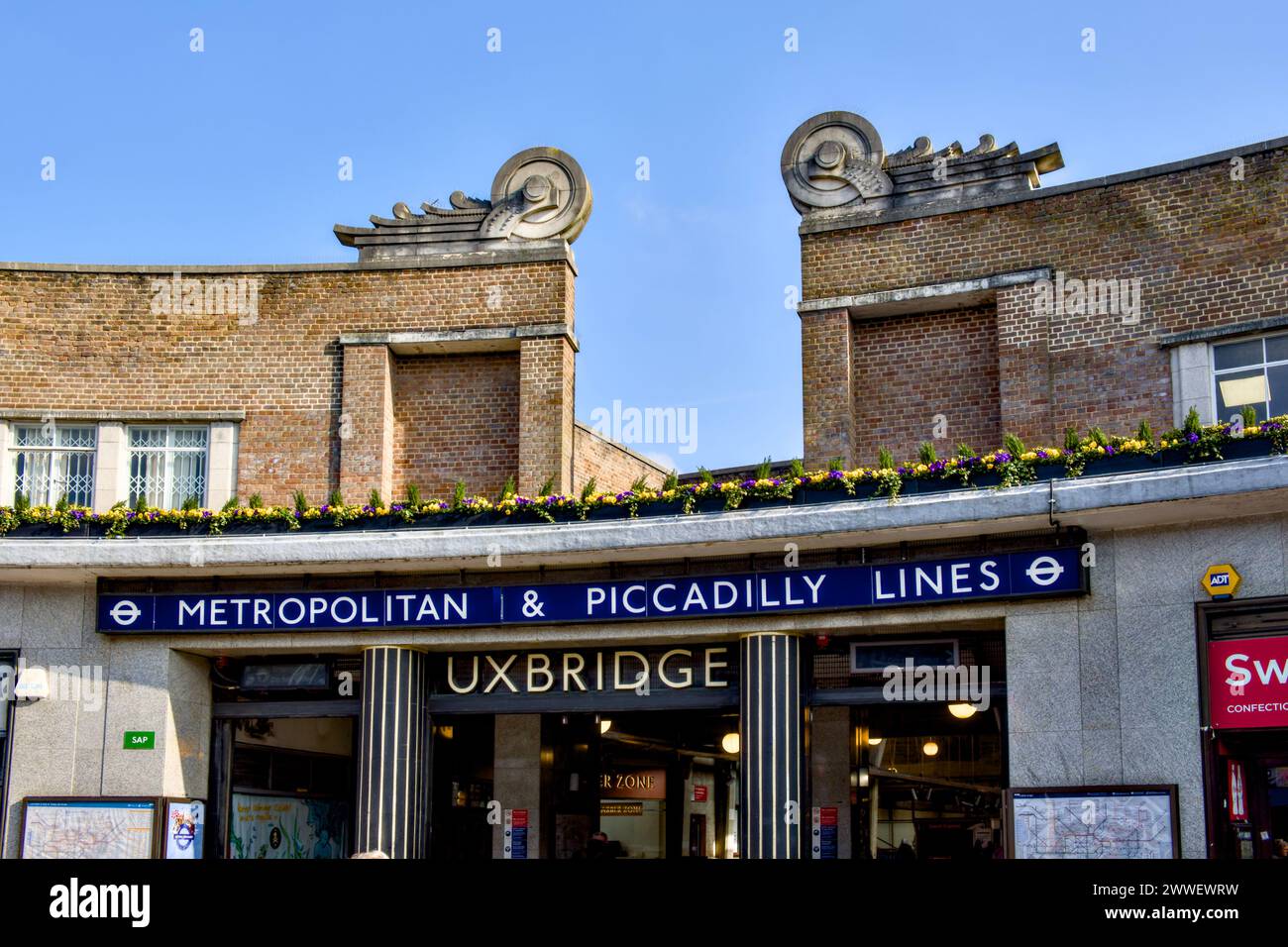 Uxbridge Underground Station, High Street, Uxbridge, Borough of Hillingdon, London, England, Uk Stock Photo
