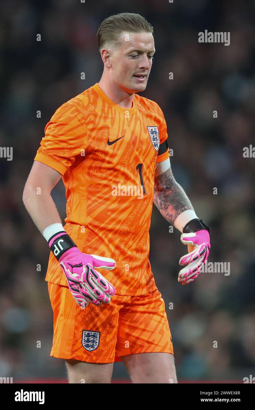 Jordan Pickford of England during the International Friendly match ...