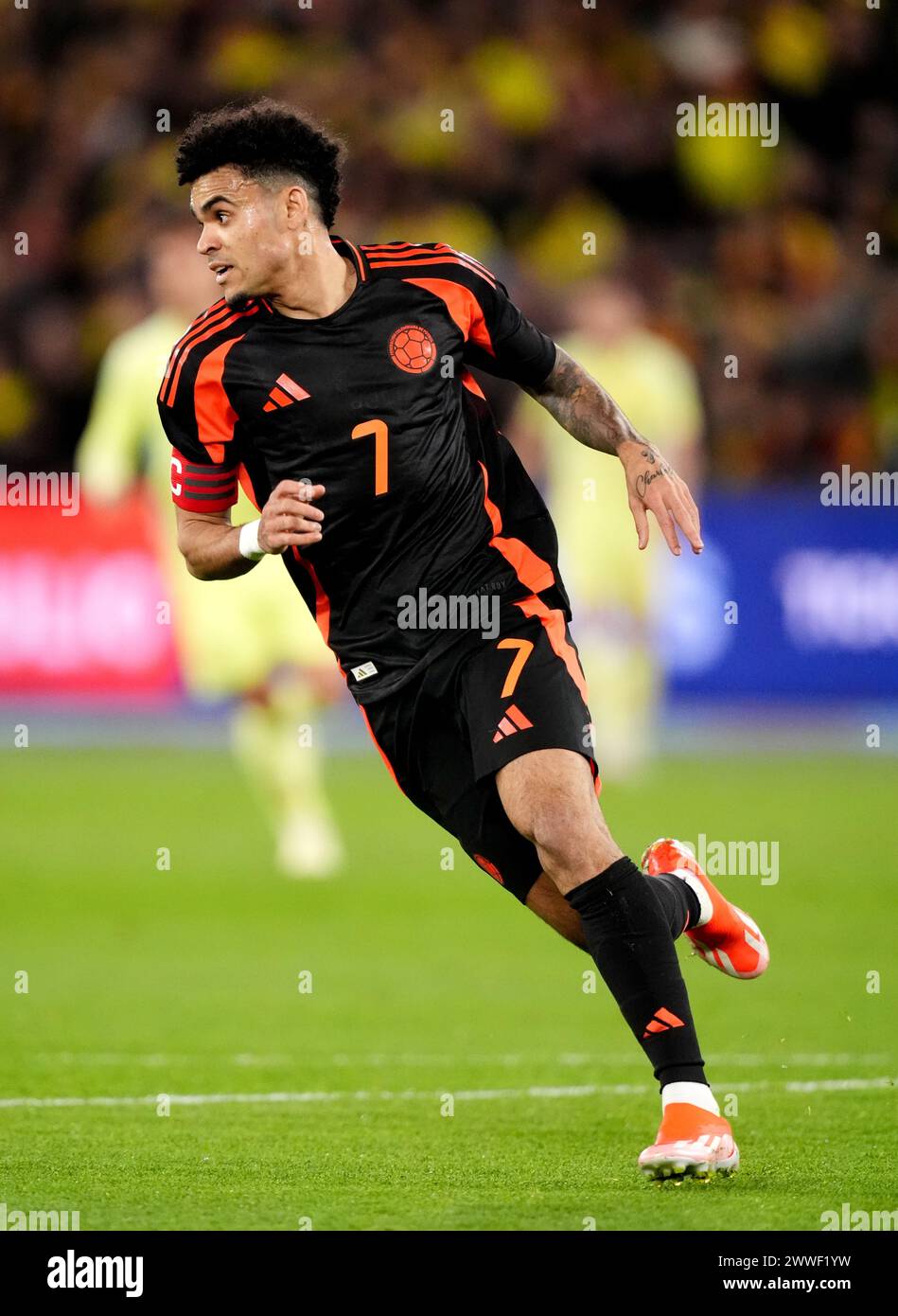 Colombia’s Luis Diaz during an international friendly match at the