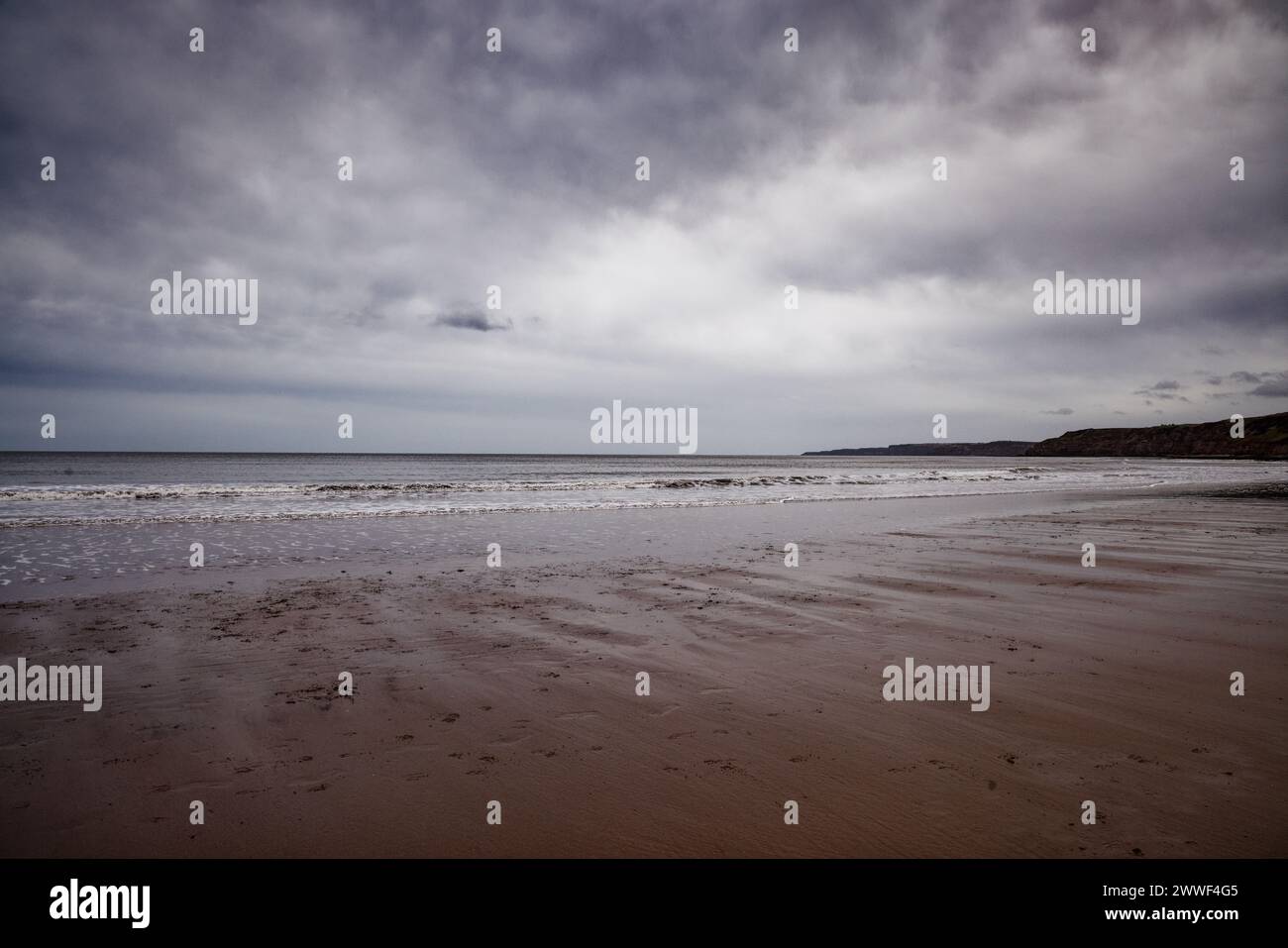 Yorkshire Coast in winter Stock Photo