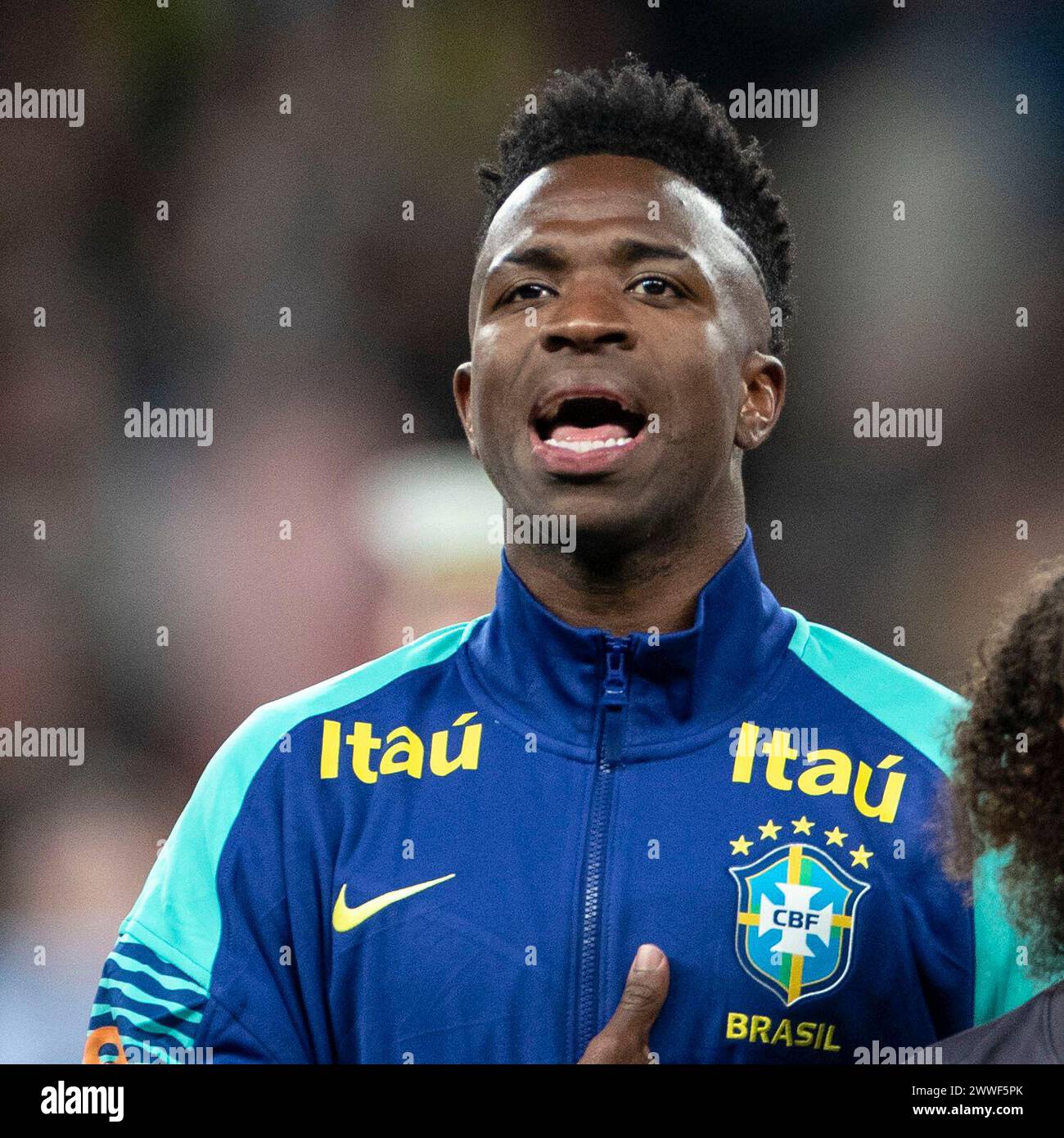 London, UK. 23 March, 2024. Vinicius Junior #7 of Brazil during the International Friendly match between England and Brazil at Wembley Stadium, London on Saturday 23rd March 2024. (Photo: Mike Morese | MI News) Credit: MI News & Sport /Alamy Live News Stock Photo