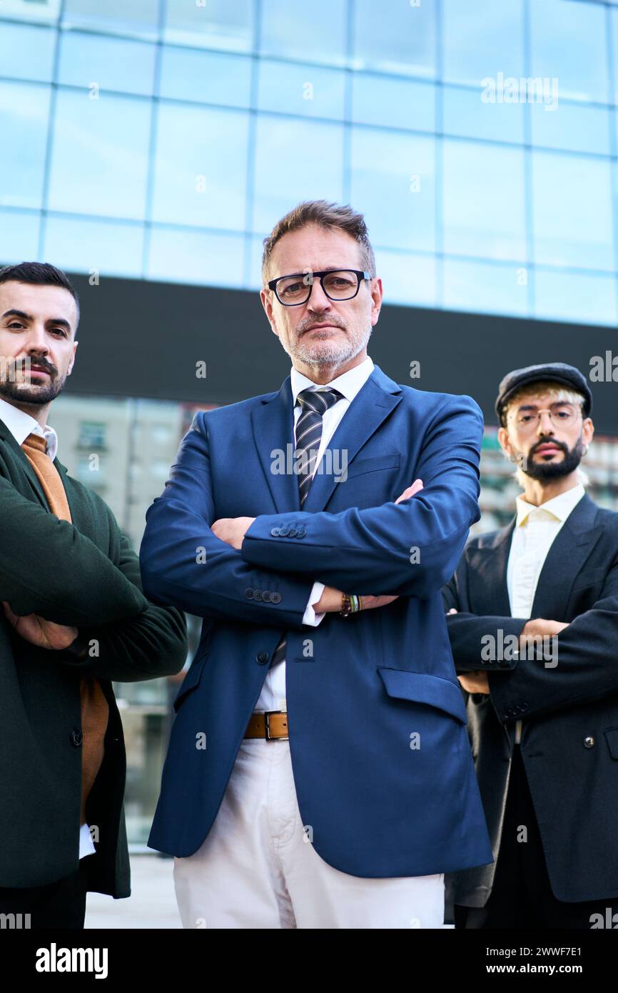 Group portrait of men in suits hi-res stock photography and images - Alamy