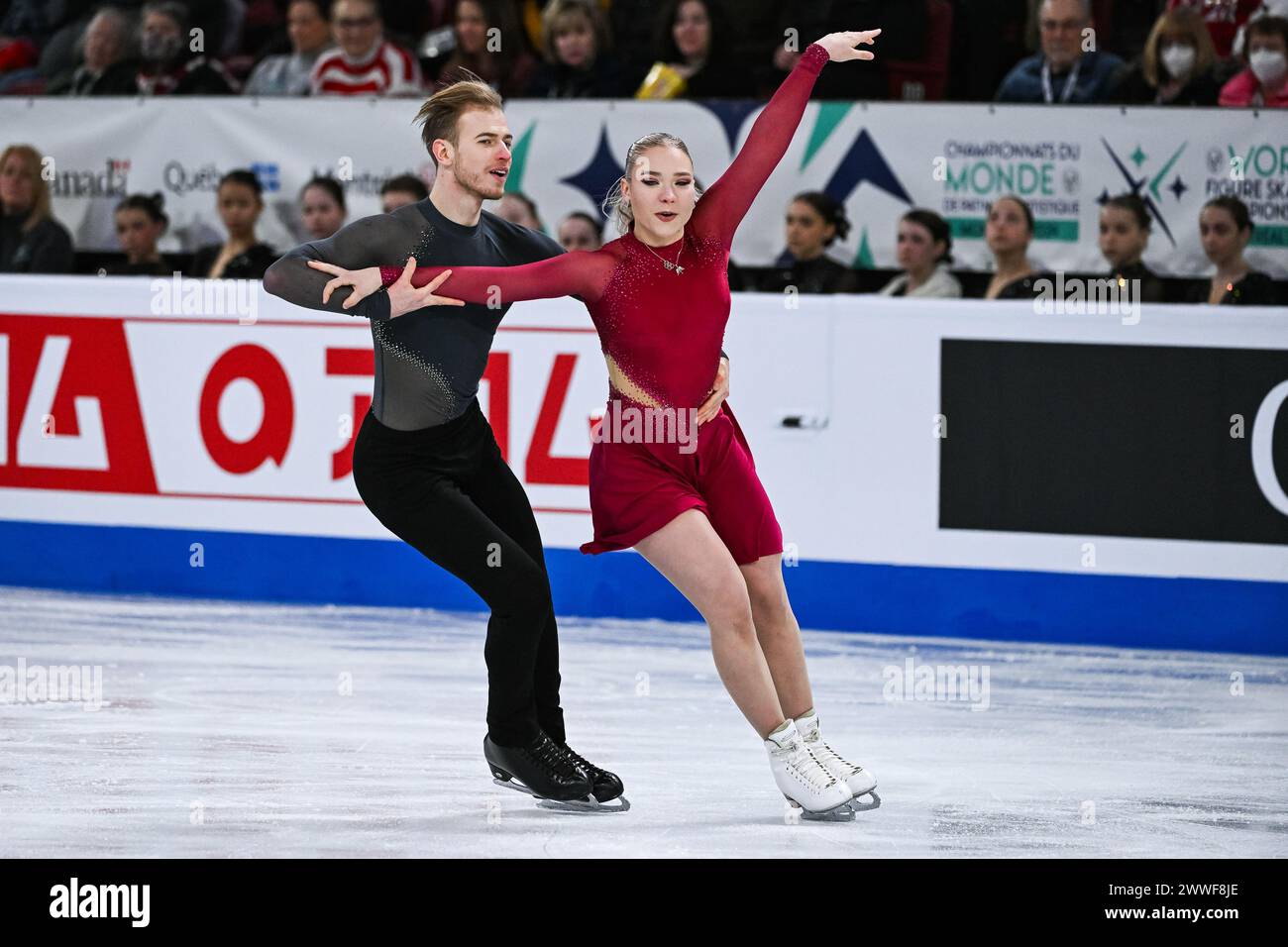 Montreal, Canada. 23rd Mar, 2024. MONTREAL, CANADA - MARCH 23 2024: Natalie Taschlerova and Filip Taschler (CZE) during the ISU World Figure Skating Championships at Bell Centre on in Montreal, Canada. (Photo by David Kirouac/Orange Pictures) Credit: Orange Pics BV/Alamy Live News Stock Photo