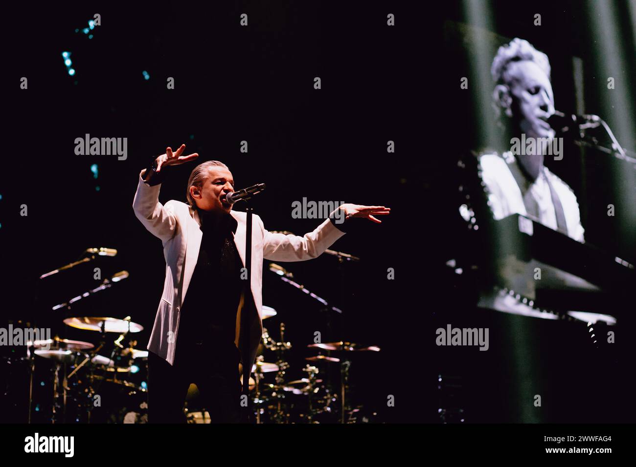 depeche mode perform memento mori tour in Turin, first italian concert Stock Photo