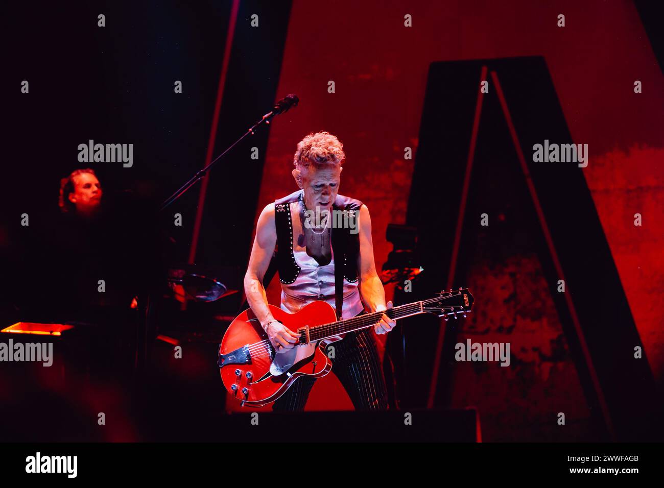 depeche mode perform memento mori tour in Turin, first italian concert Stock Photo