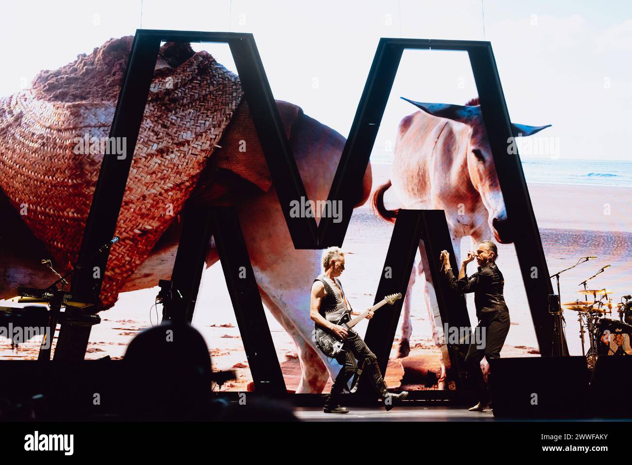 depeche mode perform memento mori tour in Turin, first italian concert Stock Photo