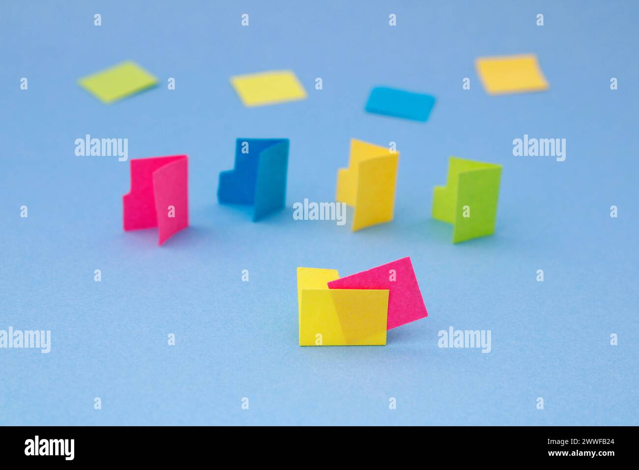 Folder with saved file versus others waiting for your data Stock Photo ...