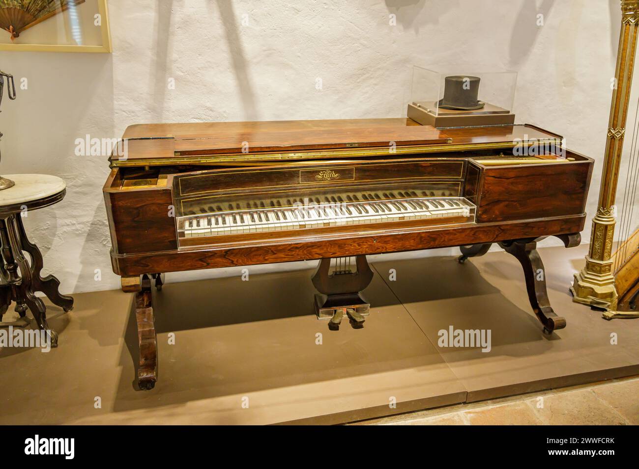San Miguel de Tucuman, Argentina - January 18th, 2024: Piano Erard en el museo de la casa historica de Tucuman. Stock Photo