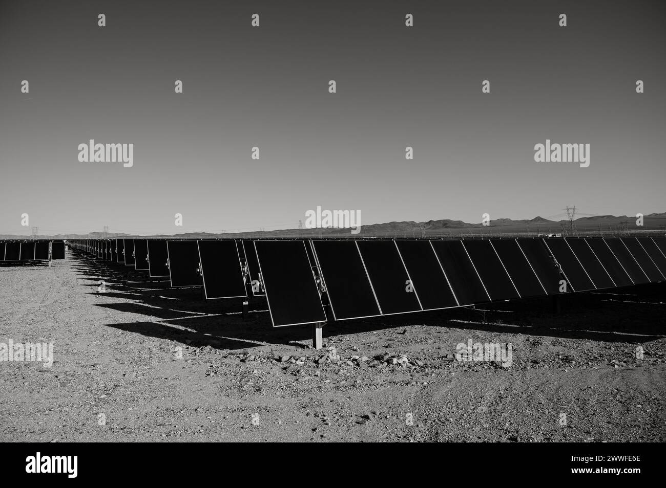 Solar panel farms outside of Las Vegas Nevada Stock Photo - Alamy