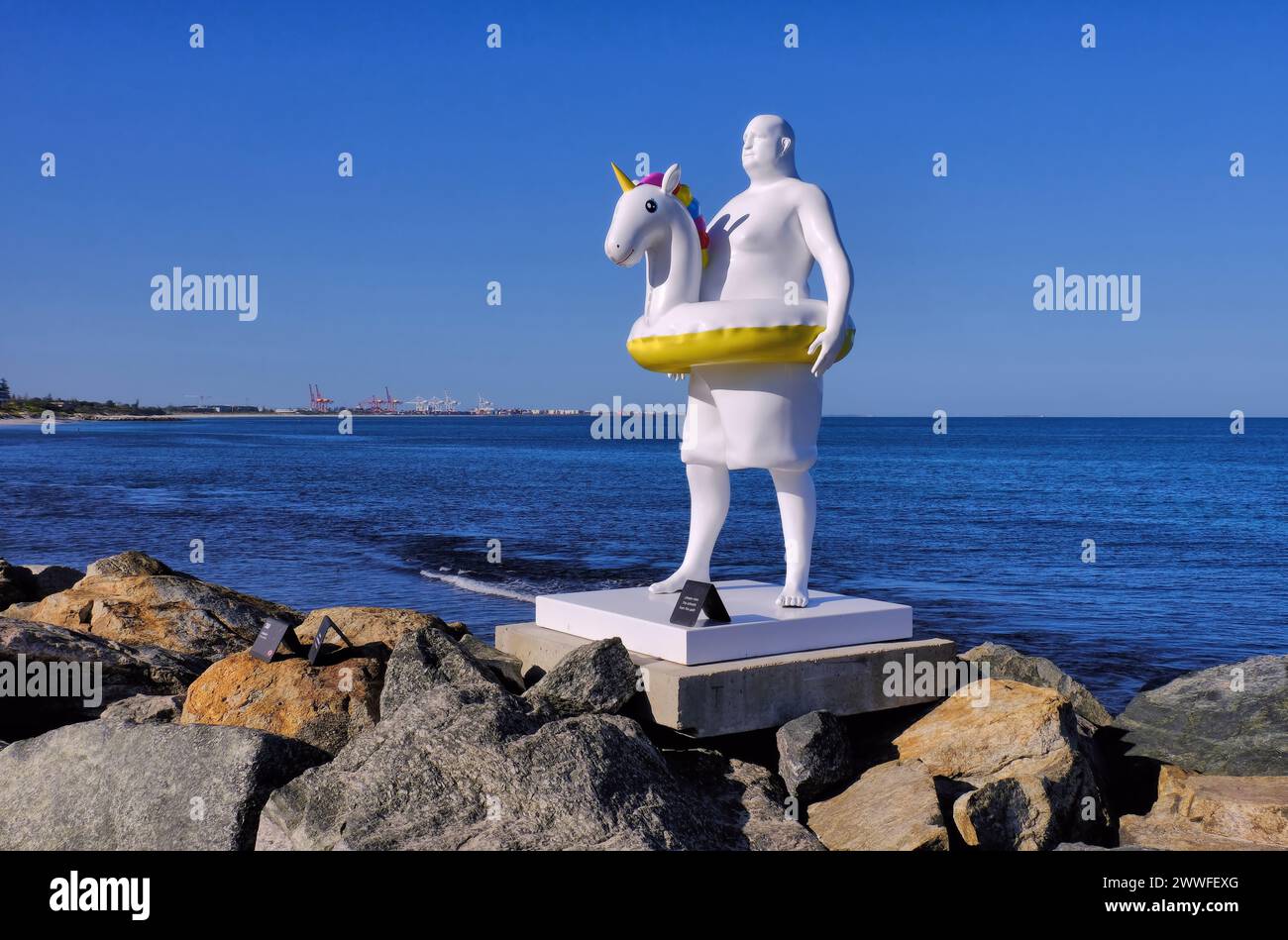 Perth Sculpture by the Sea, Cottesloe 2024: ‘Dave (2023)’ by COADY, Cottesloe, Perth, Western Australia Stock Photo