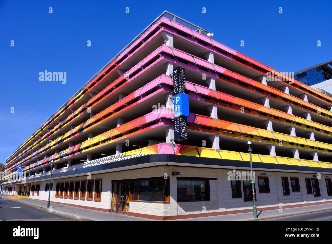 Colourful multi storey FOMO car park in Fremantle, Perth, Western Australia Stock Photo Alamy