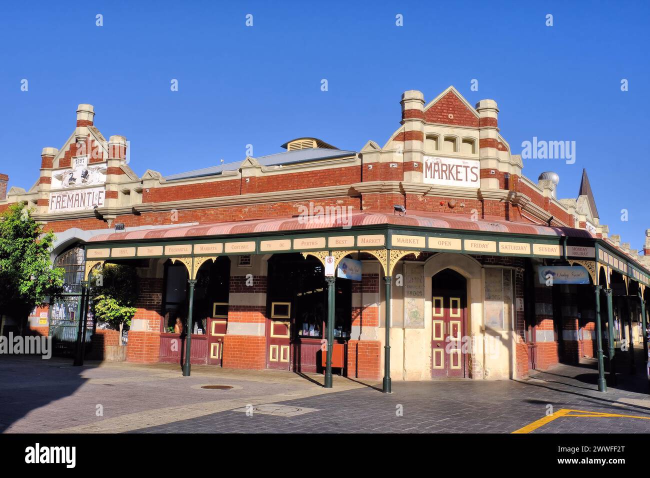 Historic Fremantle Markets in South Terrace, Fremantle, Perth, Western Australia Stock Photo