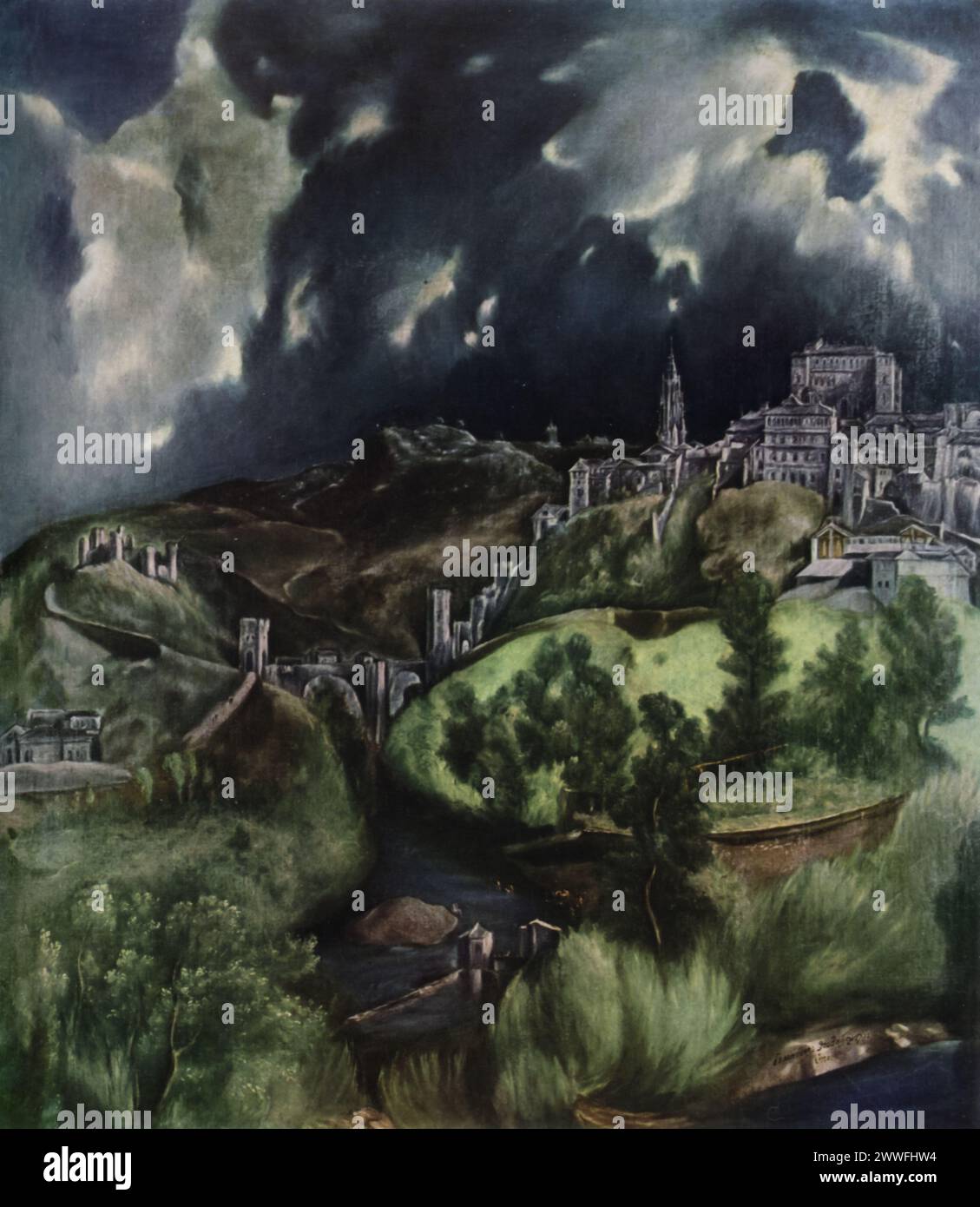 El Greco's "View of Toledo" (circa 1596-1600): Located in the ...