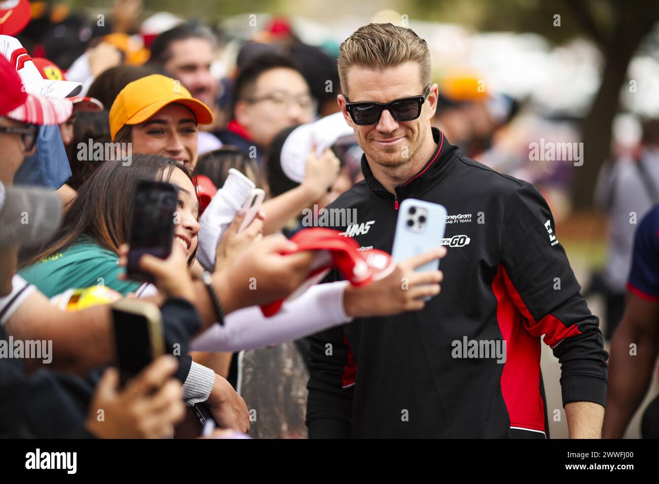 HULKENBERG Nico (ger), Haas F1 Team VF-24 Ferrari, portrait during the Formula 1 Rolex Australian Grand Prix 2024, 3rd round of the 2024 Formula One World Championship from March 22 to 24, 2024 on the Albert Park Circuit, in Melbourne, Australia Stock Photo