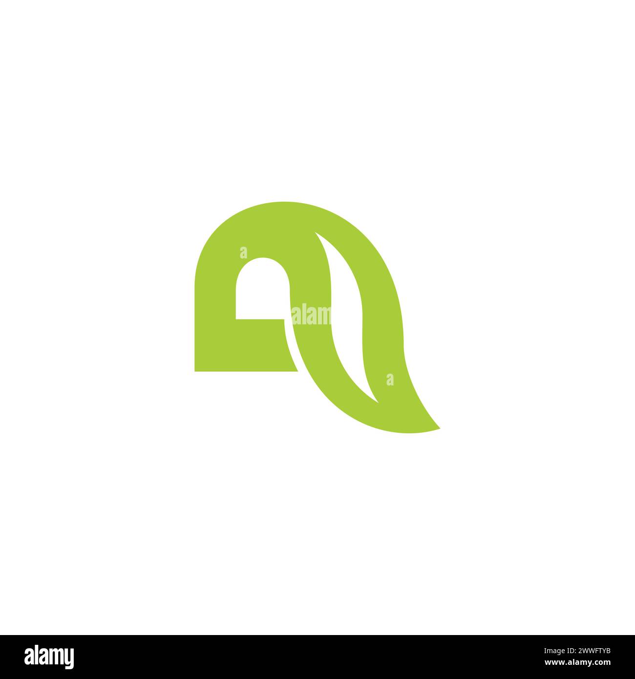 building abstract green leaf simple logo vector Stock Vector