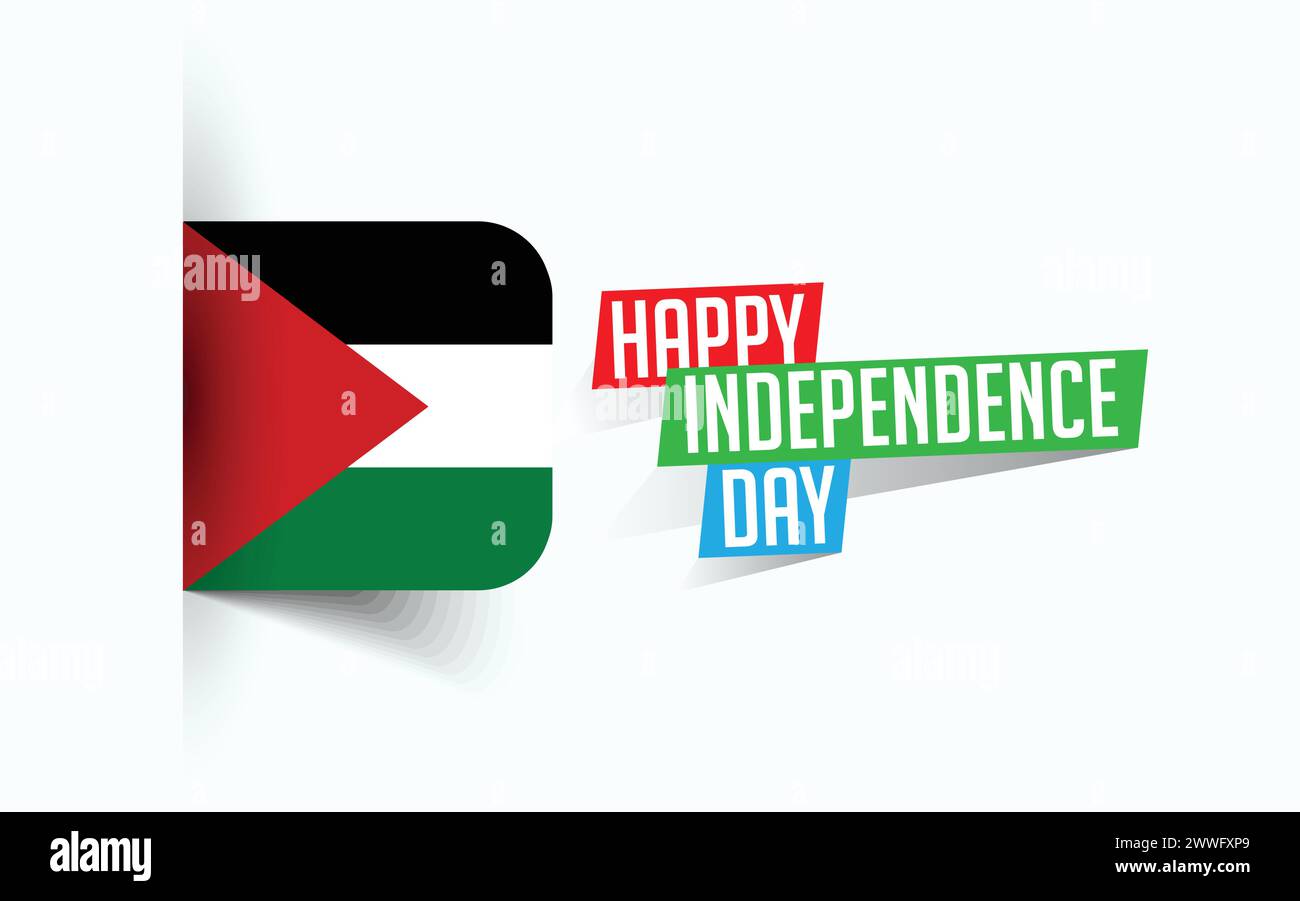 Happy Independence Day of Palestine Vector illustration, national day