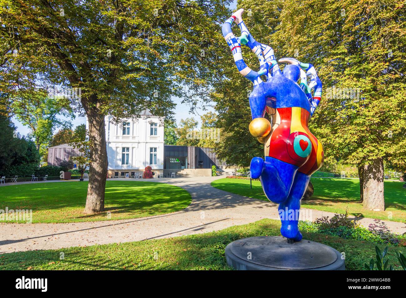 Luxembourg City (Luxemburg, Lëtzebuerg): Villa Vauban art museum, artwork 'La Grande Temperance' in , Luxembourg, Luxembourg Stock Photo