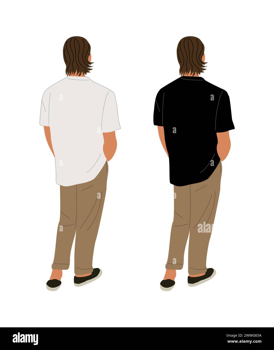 Stylish man wearing street fashion outfit isolated stock vector image