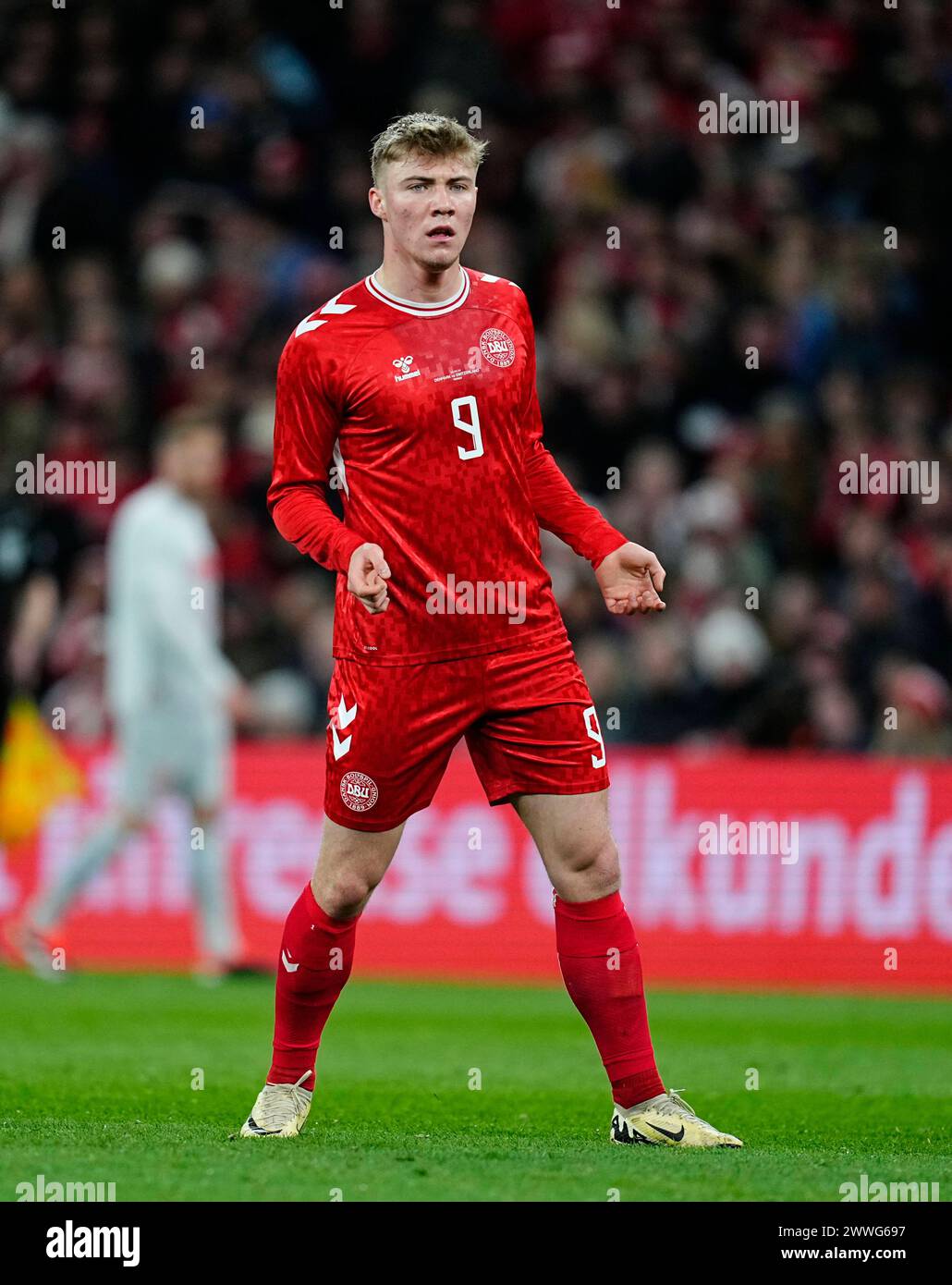 Parken, Copenhagen, Denmark. 23rd Mar, 2024. Rasmus Hoejlund (Denmark ...