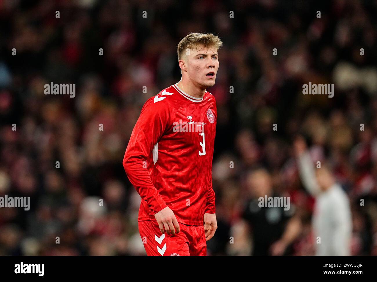 Parken, Copenhagen, Denmark. 23rd Mar, 2024. Rasmus Hoejlund (Denmark ...