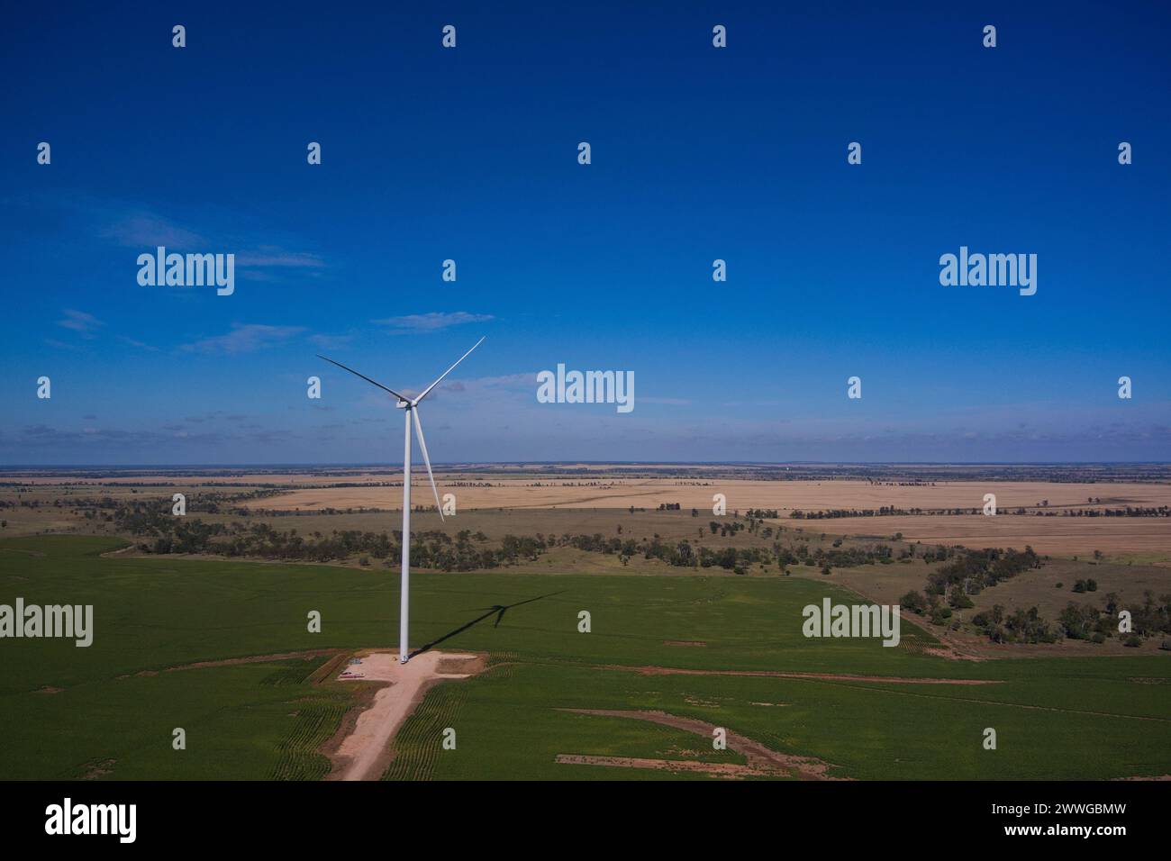 Dulacca Wind Farm on the Warrego Highway Queensland Australia Stock Photo