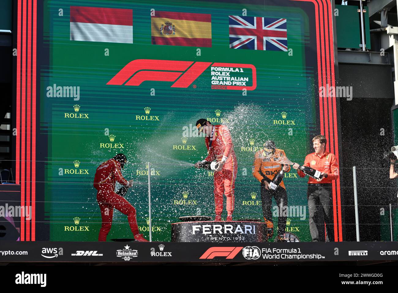 MELBOURNE, AUSTRALIA. 24th March 2024. Australian Grand Prix winner 55