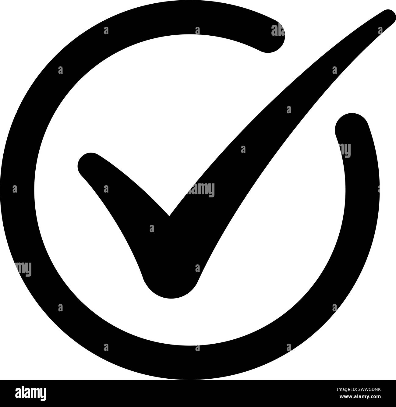 Check mark icon for web design or page template Stock Vector Image ...