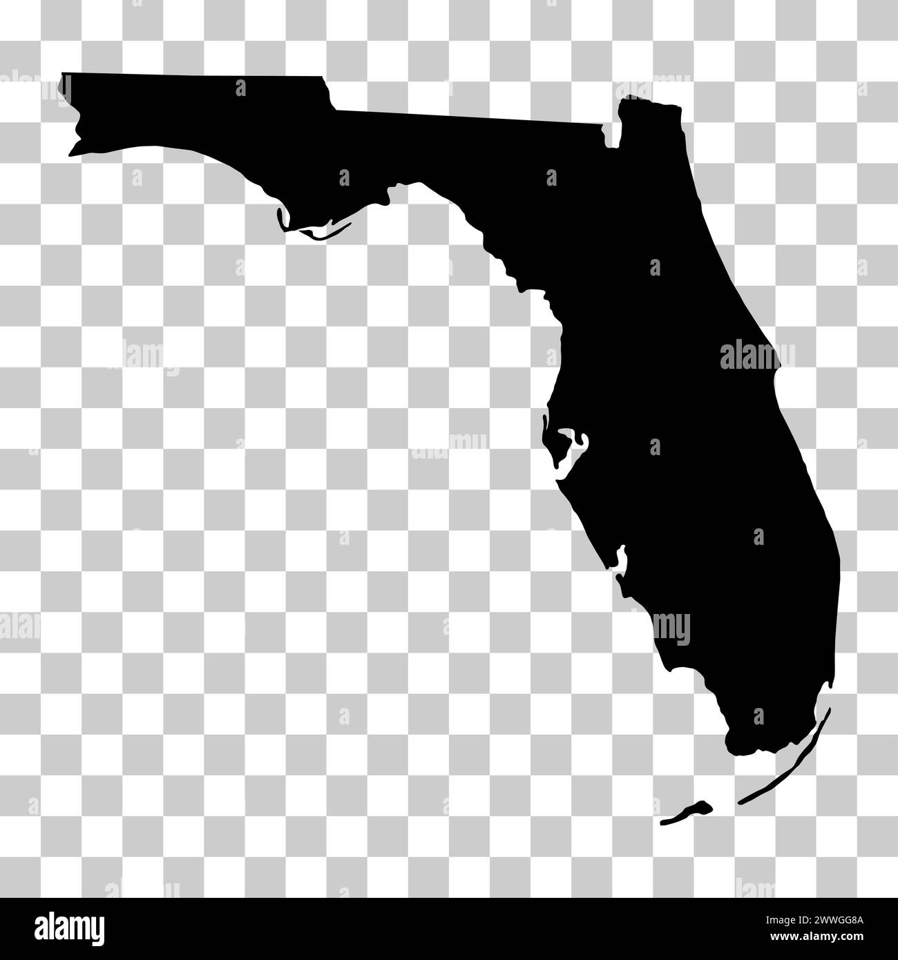 Florida map shape, united states of america. Flat concept icon symbol