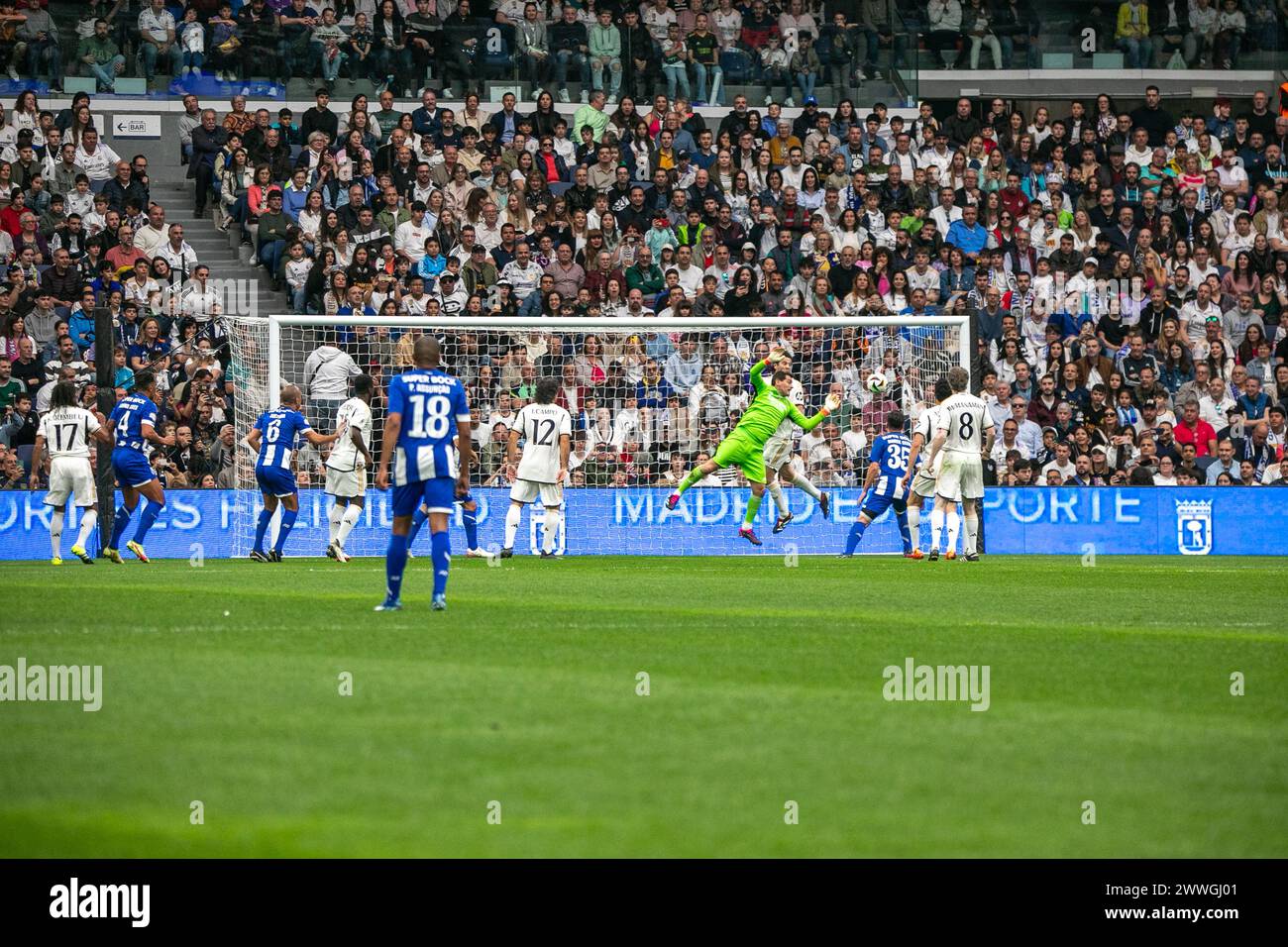 Madrid, Spain. 23rd Mar, 2024. Spanish goalkeeper, Iker Casillas seen in action during the Corazón Classic Match between Real Madrid Legends and FC Porto Vintage at Santiago Bernabéu Stadium. Final score; Real Madrid Legends 0:1 FC Porto Vintage. (Photo by David Canales/SOPA Images/Sipa USA) Credit: Sipa USA/Alamy Live News Stock Photo