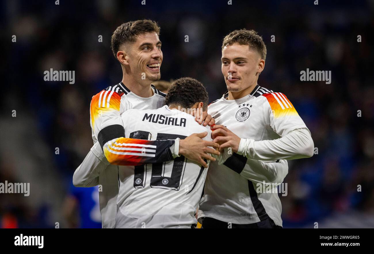 Lyon, France. 23rd Mar 2024. Torjubel: Kai Havertz (Deutschland) Jamal