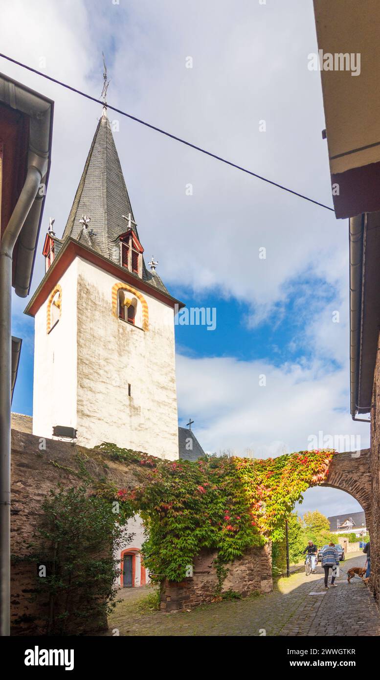 Bruttig-Fankel: church Mariä Himmelfahrt in Fankel in Mosel, Rheinland-Pfalz, Rhineland-Palatinate, Germany Stock Photo