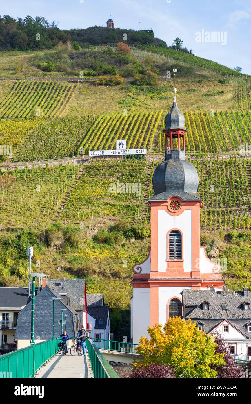 Zell: town Zell, church St. Peter in Mosel, Rheinland-Pfalz, Rhineland-Palatinate, Germany Stock Photo