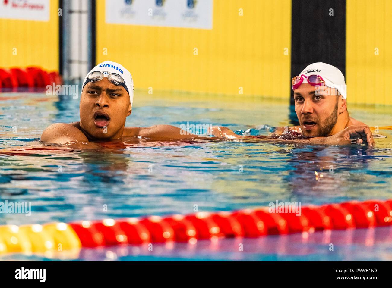Mewen TOMAC (FRA) and Yohann NDOYE BROUARD (FRA), men 100m backstroke