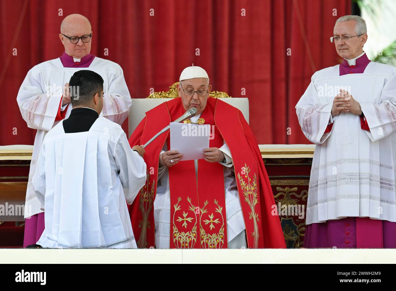 Vatican, Vatican. 24th Mar, 2024. Italy, Rome, Vatican, 2024/3/24.Pope
