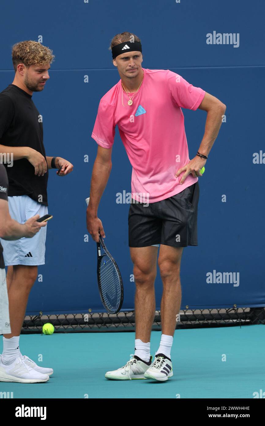 Miami Gardens, Florida, USA. 23rd Mar, 2024. Alexander Zverev of ...