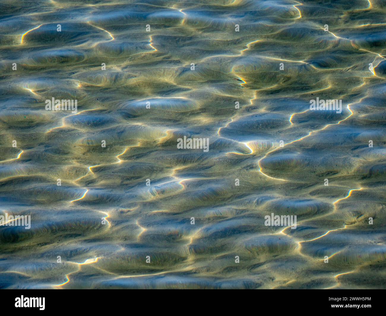Water surface in the bay of Ogliastro Marina in Italy. Good to use as a ...