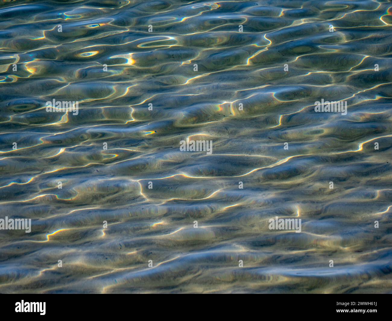 Water surface in the bay of Ogliastro Marina in Italy. Good to use as a ...