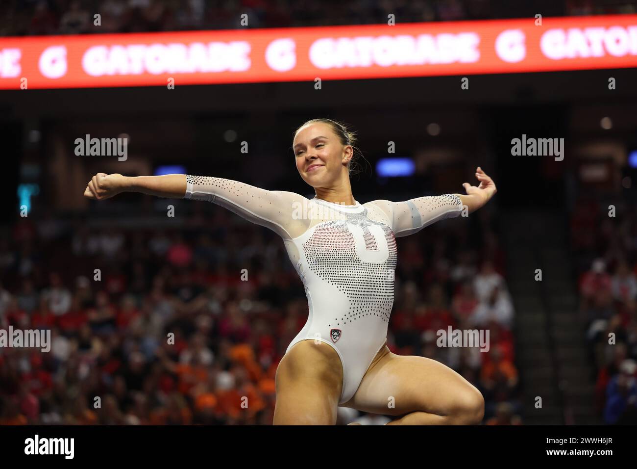 March 23, 2024: Gymnast MAILE O'KEEFE (University of Utah) during the ...