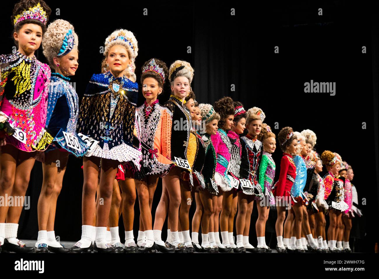 Competitors during the first day of the World Irish Dance Championships