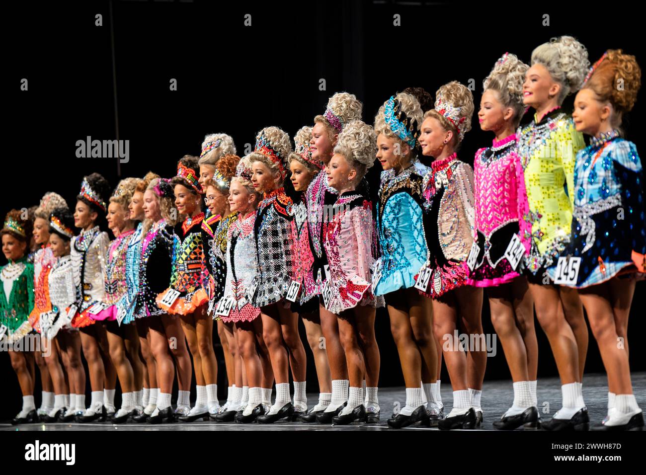 Competitors during the first day of the World Irish Dance Championships