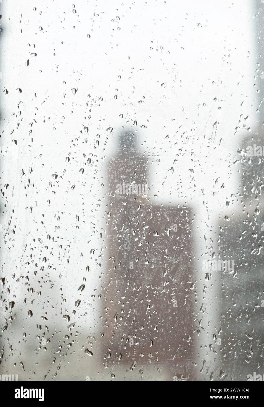 Raindrops on Window in New York City, USA  2024 Stock Photo