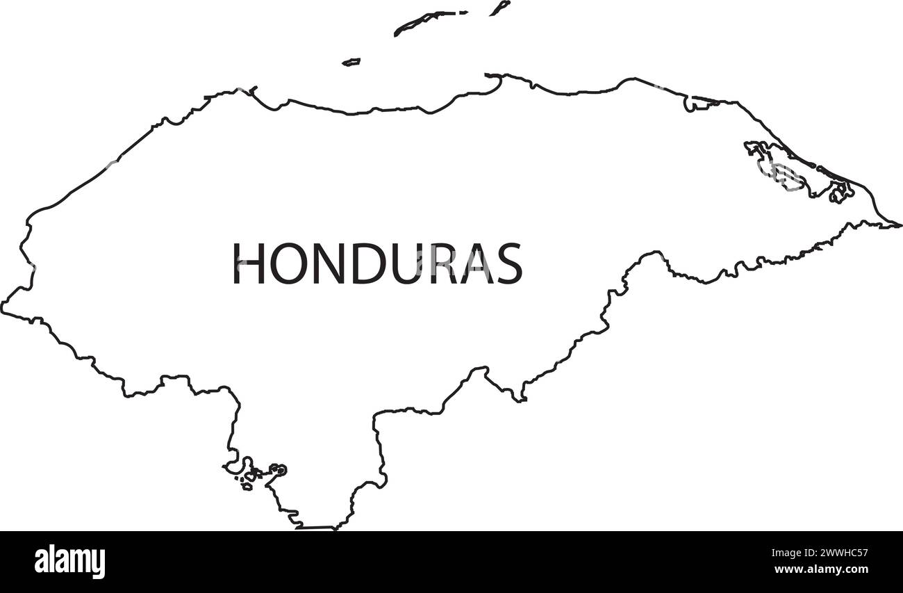 Honduras map icon vector illustration symbol background Stock Vector