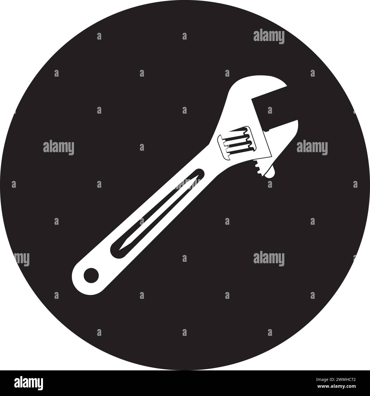 Pipe wrench icon vector illustration symbol design Stock Vector